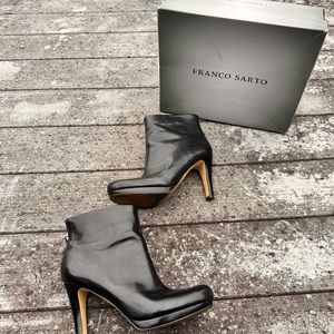 Franco Sarto Black Heeled Booties